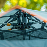 Where Tomorrow - Pop up Wurfzelt für 3 Personen mit stabilem Aufbausystem, 10 Sek. Quick-up-Aufbau, wasserfest und wetterbeständig, grau.