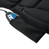 VITALmaxx Massagematte mit Wärmefunktion in Schwarz mit 5 Vibrationsmotoren und Fernbedienung für angenehme Massage am Stuhl oder Sessel.