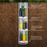 EASYmaxx Flaschenkühler mit wasserdichtem Deckel, Platz für bis zu 13 Flaschen, robustem Kunststoff und ohne Stromverbrauch.