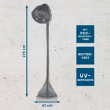 Hoberg Heizstrahler-Schutzhülle, passgenau, wasserfest mit PVC-Beschichtung, UV-beständig und wetterfest für Hoberg Heizstrahler mit Standfuß.