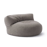 LUMALAND Interior Line Sitzsack-Lounge Hellgrau, rundes Sitzsack-Sofa, 320l Füllung, 90 x 50 cm, leinenartiges Material, Indoor-Sitzmöbel.