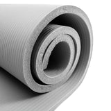 #DoYourFitness Fitnessmatte grau 183x61x0,8 cm, rutschfest, robust, weich, platzsparend, für Yoga, Gymnastik, indoor und outdoor.