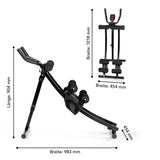 VITALmaxx Trainingsgerät Abmaxx 6 in schwarz mit 5 Schwierigkeitsstufen, höhenverstellbar und platzsparend zusammenklappbar.