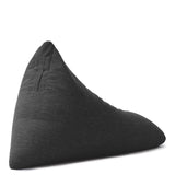 LUMALAND Sitzsack Interior Line - dreieckiger, dunkelgrauer Sitzkissen Bean Bag mit 370l Füllung im Leinen-Look, 150 x 100 x 100 cm.