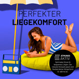 LUMALAND Sitzsack Drops (300 L) Gelb – komfortabler, robuster In- & Outdoor Sitzsack mit atmungsaktiver EPS-Füllung und verdecktem Reißverschluss.