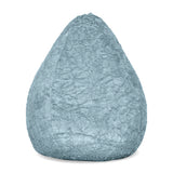 Luxury Fluffy Sitzsack stylischer Webplüsch Beanbag - 120L Pastel Blau, weich, formanpassend, robust und geruchsneutral.