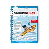 Schreibpilot Heft Buchstaben mit Bleistift/Radiergummi - Lernheft mit Rillen, Schwungübungen und Anlaut-Illustrationen für flüssiges Schreiben.