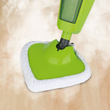 CLEANmaxx Dampfbesen 1000W Limegreen/Schwarz mit abnehmbarem 250ml Tank, schneller Aufheizung und 15 Minuten Dauerdampf.