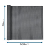 Hoberg Polyrattan Sicht- und Windschutz in Anthrazit, flexibel, blickdicht, wasserabweisend, 90 x 500 cm, ideal für Balkon und Terrasse.