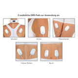 MAXXMEE Nacken-Massagegerät EMS mit 16 Intensitätsstufen, kabellos, ergonomisch, zur Anwendung an Nacken, Schultern, Armen, Rücken und Bauch.