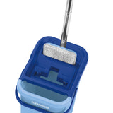 CLEANmaxx Komfort-Mopp Smart mit 2-Kammer-System in blau zum optimalen Trocknen und Befeuchten beim Wischen.
