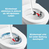 EASYmaxx WC-Bürste - 2 in 1-Klick-System mit abklickbarem Bürstenkopf als WC-Spülstein für mehr Hygiene.