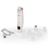 MAXXMEE Porenreiniger Professional mit 6 Aufsätzen und USB-Ladekabel für gründliche und schonende Hautreinigung.