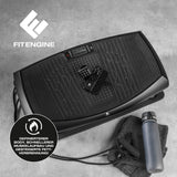 FitEngine 4D Vibrationsplatte mit 3 Vibrationsmodi, 60 Intensitätsstufen, LED-Display und Expanderbändern für effektives Training.