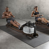 FitEngine Rudergerät | dunkelbraun (Limited Edition) mit Echtholz, Wasserwiderstand und ergonomischem Sitz für Ganzkörper-Workout.