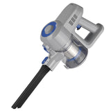 MAXXMEE Akku-Zyklon-Staubsauger hellgrau/blau mit bis zu 35 Min. Laufzeit, 2 Saugstufen, verstellbarem Teleskoprohr und EPA-Filter.