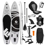 FitEngine Trip SUP-Board Set (Allrounder) 10'8'' beton inkl. Kajaksitz, Pumpe, Tasche, Leash und Action-Cam-Halterung