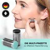 MAXXMEE Mini Gesichtsepilierer inkl. Aufbewahrungsbox - schwarz/türkis zur effektiven Haarentfernung im Gesicht.