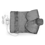 VITALmaxx Heizdecke Nacken & Rücken 2in1 100W in Anthrazit mit 2 Heiz- und 4 Massagestufen aus weichem Fleece.