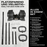 FitEngine verstellbare Multifunktionshantel – platzsparend, stabil und flexibel für Kettlebell, Kurz- & Langhantel im Home-Gym.