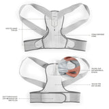 nah-vital® Rückenkorrektor mit Gelpad und Stützstäben Größe S/M, verstellbar, stabilisierend, mit Kühl- und Wärmepackung.