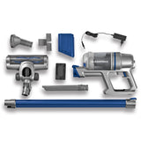 CLEANmaxx Akku-Zyklon-Staubsauger 22,2V mit vielseitigen Aufsätzen und Aluminium-Steckrohr, beutellos und kabellos für einfache Reinigung.