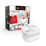 MAXXMEE Akku-Ventilator klappbar, weiß, schwenkbarer Stand- und Tischventilator mit Fernbedienung, leise, 3 Geschwindigkeitsstufen