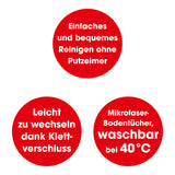 CLEANmaxx Spray-Mopp - 600 ml Tank - türkis mit abnehmbarem Tank, Tropf-Stopp und waschbaren Mikrofasertüchern bei 40 °C.