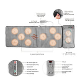 nah-vital Massagematte mit 3-stufiger Wärmefunktion, 9 Massagemotoren und abnehmbarem Shiatsu-Massagekissen für ganzheitliche Entspannung.