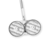 MAXXMEE Akku-Rotationsmopp mit zwei rotierenden Mikrofaserpads, weiß, kabellos für effektives Wischen auf Hartböden