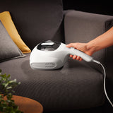 N8WERK Milbensauger in der Moonlight Edition saugt und desinfiziert Sofas und Matratzen mit UV-C-Licht und HEPA 11-Filter.