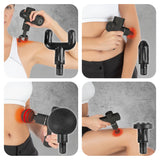 MAXXMEE Mini Massage Gun Hot & Cold Pro schwarz mit Power-Boost, 6 Aufsätzen für vielseitige Muskelmassage und Regeneration