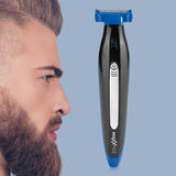 MAXXMEE Rasierer Solo Blade schwarz mit 4 Aufsätzen, Dual-Slide-Klinge und LED-Licht für präzises Trimmen und Rasieren.