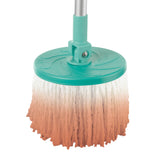 MAXXMEE Power-Wischmopp - 2 Kammer-System - türkis mit rotierendem Kopf und auswringen ohne Bücken für sauberes Wischen.