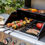 LANDMANN Gasgrill Triton 2.1 MaxX Edelstahl mit stufenlos einstellbaren Brennern, Infrarot-Seitenbrenner und emailliertem Gußrost.