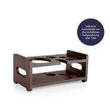 TURM GIN Cocktail Shaker Set 10-tlg. mit Edelstahlteilen und Holzständer zur übersichtlichen Aufbewahrung aller Teile.