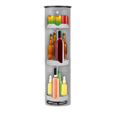 MAXXMEE Flaschenkühler Outdoor grau mit 3 Stellflächen für bis zu 13 Flaschen, ideal für Bier und Getränke bei Outdoor-Events.