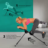 VITALmaxx Trainingsgerät fitmaxx 5 - schwarz mit Anleitung zur Ganzkörperübung für Kraft- und Ausdauertraining, klappbar und platzsparend.