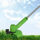 MAXXMEE Akku-Rasentrimmer - 1200 mAh grün mit komfortabler Kantenführung, höhenverstellbarem Griff und kabellosem Akku-Betrieb bis 25 Min.