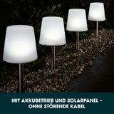 EASYmaxx Solar-Leuchte Schirm - 4er Set mit LEDs, Solarenergie und ohne Kabel für stimmungsvolle Außenbeleuchtung im Garten.