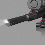 MAXXMEE Akku-Zyklon-Staubsauger PLUS mit Saugkraftregulierung und integrierter LED-Leuchte für präzises kabelloses Reinigen.