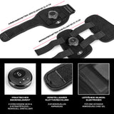 FitEngine EMS Arm- und Bein-Manschetten mit verstellbarem Klettverschluss und leitfähigen Elektroden für elektrische Muskelstimulation.