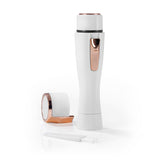 VITALmaxx Haarentferner Perfect Finish 1,5V in Weiß, kompakt, batteriebetrieben, hautfreundlich, schmerzfreie Haarentfernung ohne Rötung.