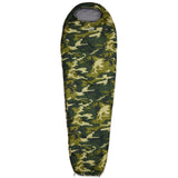 Where Tomorrow Camping Schlafsack Small & Light Mumienschlafsack in Camouflage Grün mit wasserabweisendem Material und Packsack.