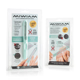 MIWIAM Nagelfeile für Finger- und Fußnägel - mint, rostfrei, flexibel mit feiner und grober Struktur für seidig glattes Finish.