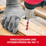 MAXXMEE Mehrzweckbohrer-Set - 8-tlg. - rot: Bohrer aus hitzebeständigem Karbonstahl für Holz, Metall und Stein, inkl. Aufbewahrungsbox.