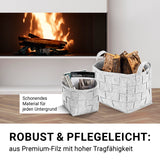 N8WERK Filz-Aufbewahrungskorb S - 24 x 24 x 24 cm - Hellgrau, filzkorb für schonende und vielseitige Aufbewahrung im modernen Scandi Design.