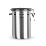 BEEM KAFFEEDOSE Vorratsdose mit Dosierlöffel - 1,9 l, luftdicht verschlossen, aus Edelstahl, mit Frischeschutzventil und Datumsanzeige.