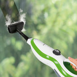 CLEANmaxx Dampfbesen - 5in1 in limegreen/weiß reinigt Fenster mit Dampf, handlich und schnell einsatzbereit.