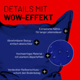 LUMALAND Sitzsack Classic XXL Dunkelblau mit extrastarken Nähten, abnehmbarem Bezug und verdecktem Reißverschluss für In- & Outdoor Nutzung.